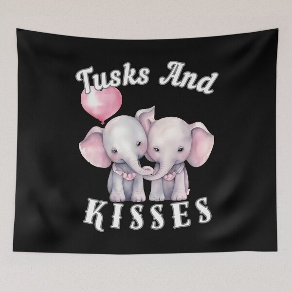 Item preview, Tusks And Kisses. surreal elephant designed and sold by ElephantVibes.