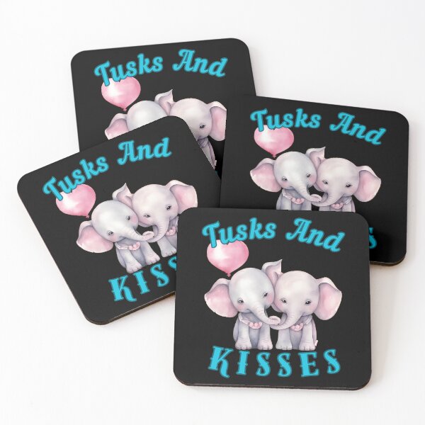 Item preview, Tusks And Kisses. adorable elephant designed and sold by ElephantVibes.