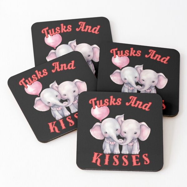 Item preview, Tusks And Kisses. happy elephant designed and sold by ElephantVibes.
