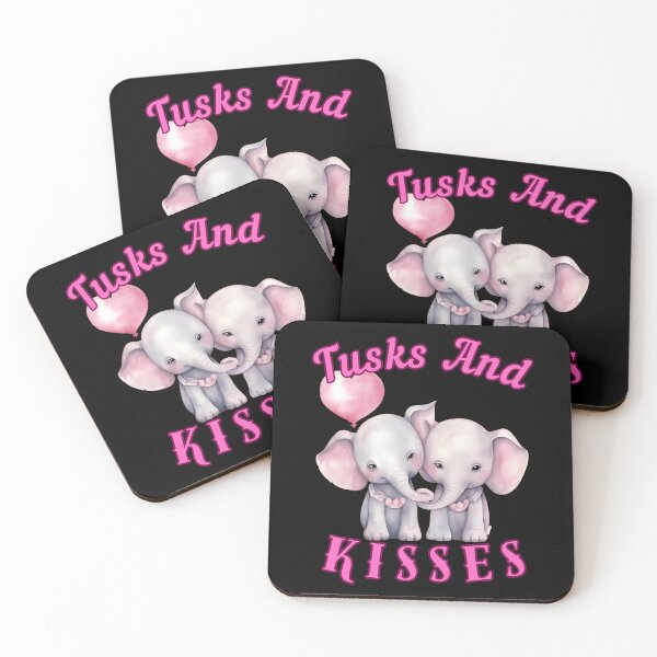 Item preview, Tusks And Kisses. elephant saying designed and sold by ElephantVibes.