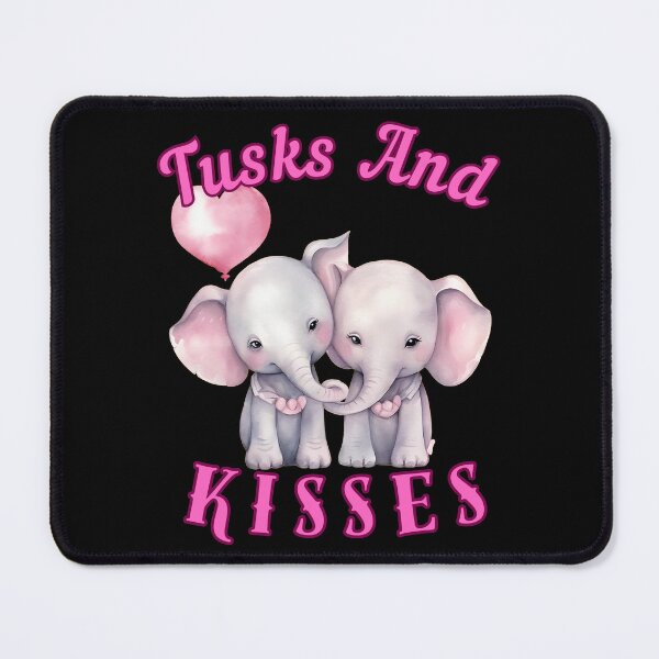 Item preview, Tusks And Kisses. elephant saying designed and sold by ElephantVibes.