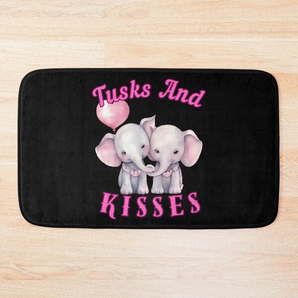 Item preview, Tusks And Kisses. elephant saying designed and sold by ElephantVibes.