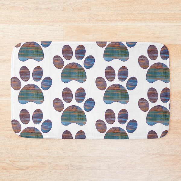 Item preview, Paw Print Multi-Colored Wood Grain designed and sold by KingExpressions.