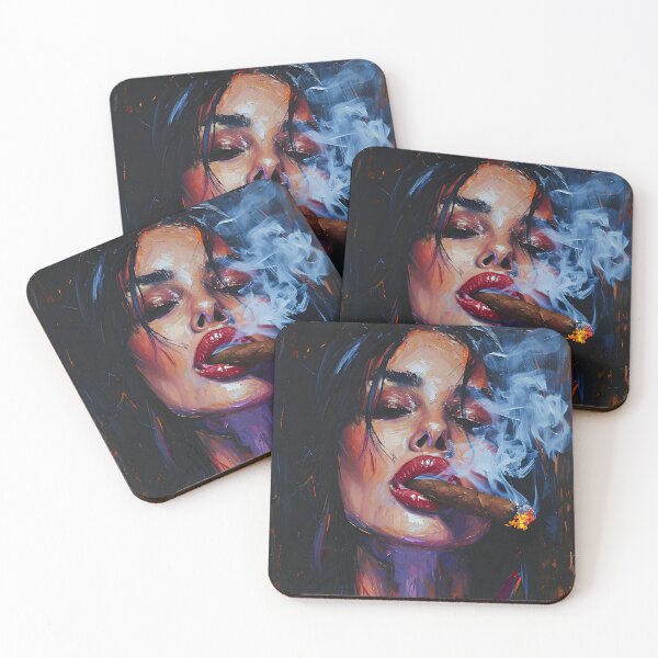 Item preview, Expressive Elegance- The Slow Burn and White Fumes in a Vibrant Dance of Colors designed and sold by OlfactoART Studio.