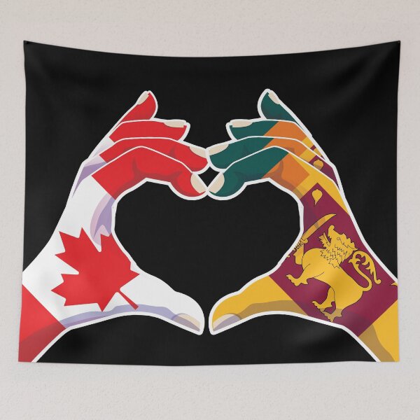 Item preview, Sri Lanka Sri Lankan Canadian Canada Love Heart Peace designed and sold by FlagX.