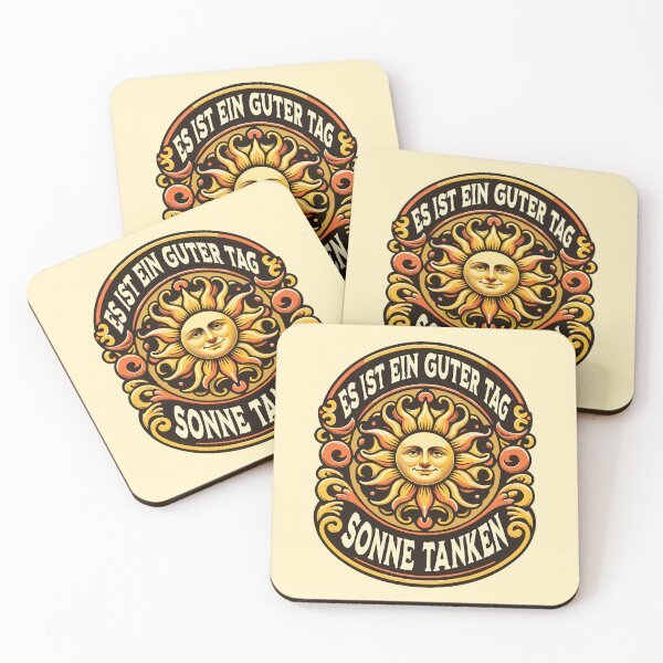 Item preview, It Is A Good Day To Tank Up On Sun Retro Sun German Phrase Inspirational Words  designed and sold by Bad Kitty Designz.
