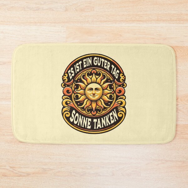 Item preview, It Is A Good Day To Tank Up On Sun Retro Sun German Phrase Inspirational Words  designed and sold by Bad Kitty Designz.