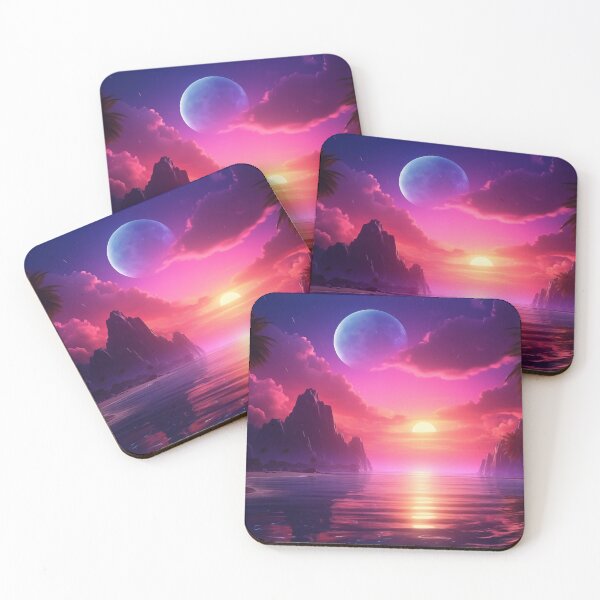 Item preview, Neon Horizon Mirage: Ethereal Synthwave Oasis designed and sold by Mullet Monkey.