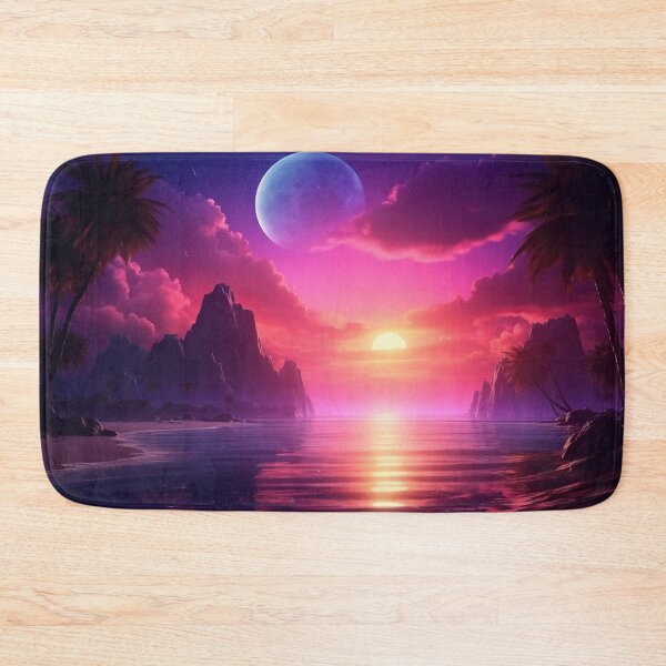 Item preview, Neon Horizon Mirage: Ethereal Synthwave Oasis designed and sold by Mullet Monkey.