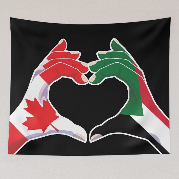 Item preview, Sudan Sudanese Canadian Canada Love Heart Peace designed and sold by FlagX.