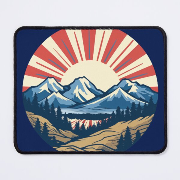 Item preview, Colorado Mountains Rising Sun Lake Reflection Sticker - Large designed and sold by LoonyTunes.