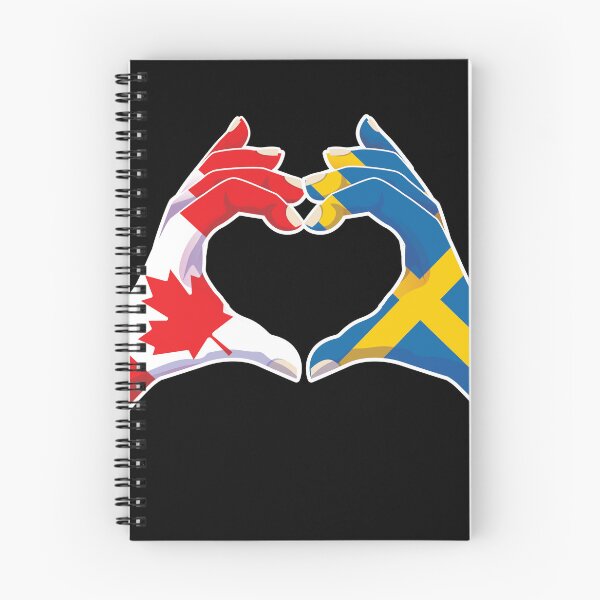 Item preview, Sweden Swedish Canadian Canada Love Heart Peace designed and sold by FlagX.