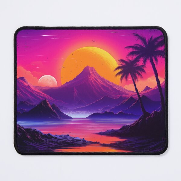 Item preview, Tropic Twilight Hues: Atmospheric Synthwave Sway designed and sold by Mullet Monkey.