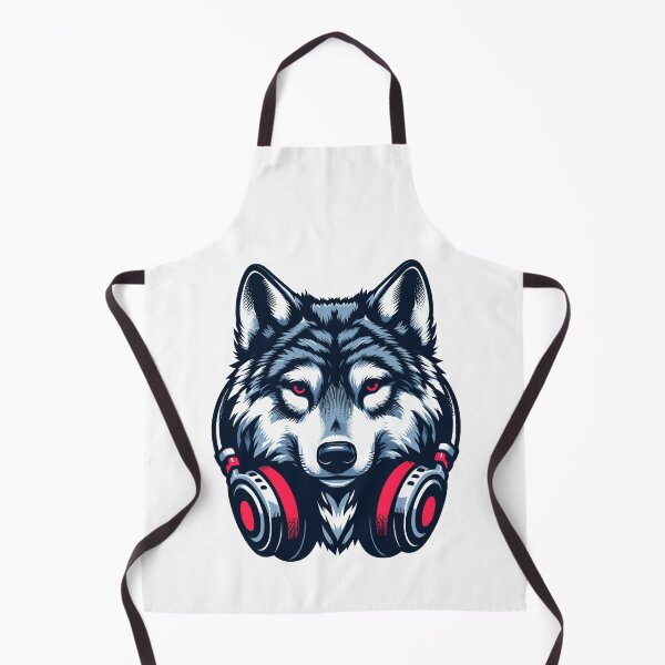 Artikelvorschau, Wolf mit Kopfhörern entworfen und verkauft von Designowner.