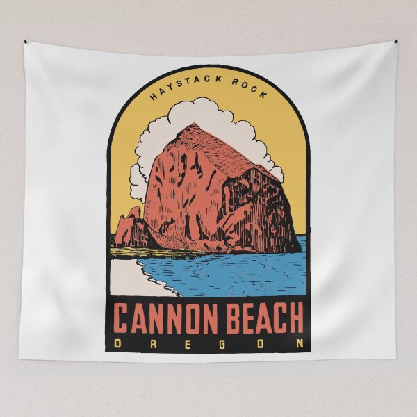 Item preview, Vintage Style Cannon Beach Decal Design designed and sold by Decal Mania.