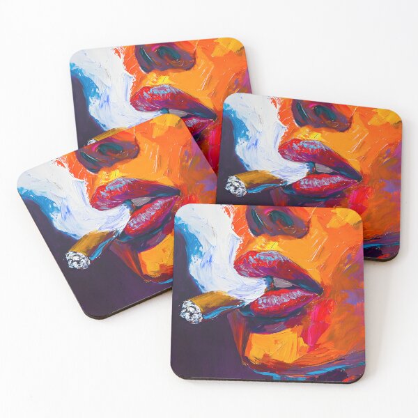 Item preview, Dreamlike Reverie - An Ode to Surreal Elegance, Red Lips, and Cigar Magic designed and sold by OlfactoART Studio.