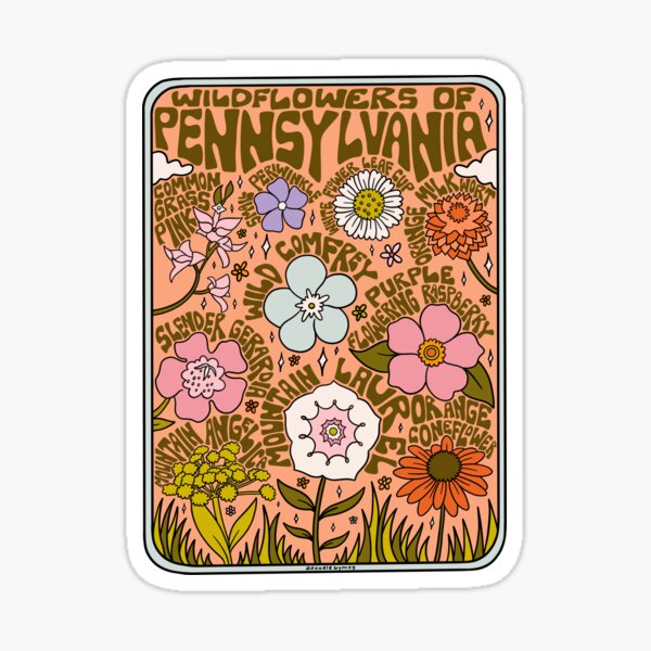 Item preview, Pennsylvania Wildflowers designed and sold by doodlebymeg.