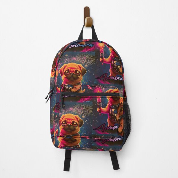 Item preview, Pug HAPPY HOLIDAYS 164 4th of July AMERICANA designed and sold by RedBluffTraders.