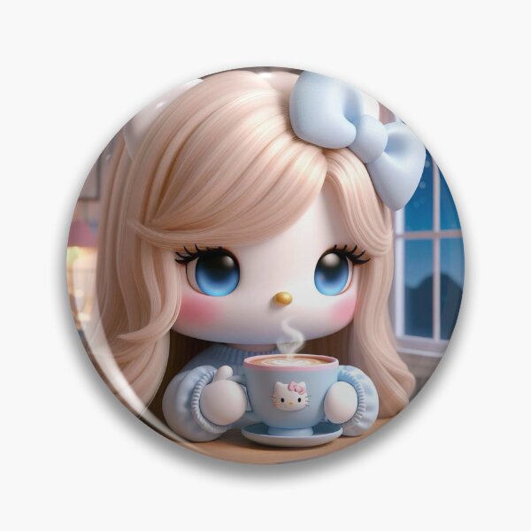 Item preview, Kitty drinking morning coffee designed and sold by ArtisStudio.