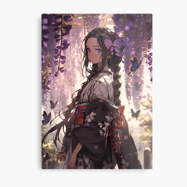 Kimono Anime Girl Metal Prints for Sale