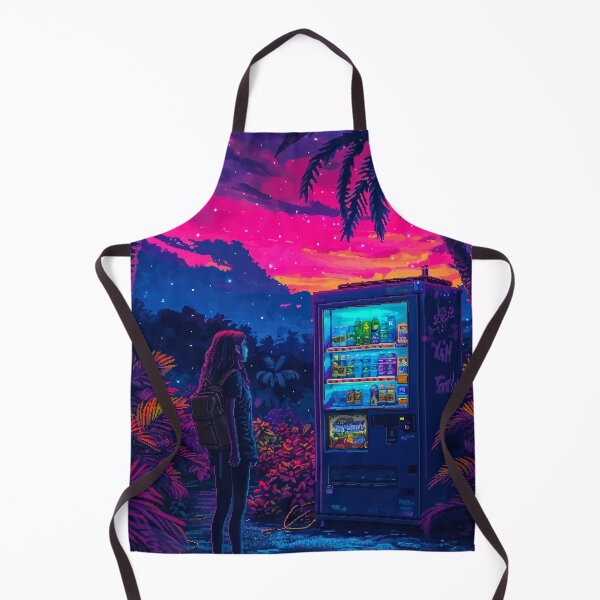 Item preview, Girl and Vending Machine Retro Synthwave Pixel Art designed and sold by LVTFCOarts.