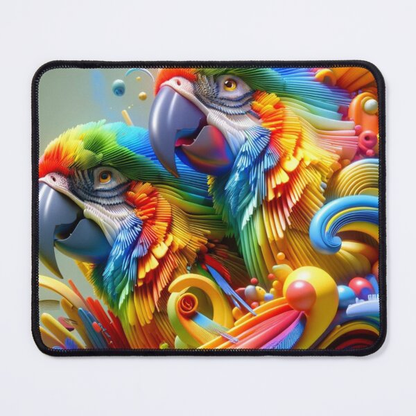 Item preview, 3D Vibrant Parrots Art Sticker designed and sold by mymagicstoreus.
