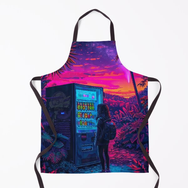 Item preview, Retro Synthwave Pixel Art Girl and Vending Machine designed and sold by LVTFCOarts.