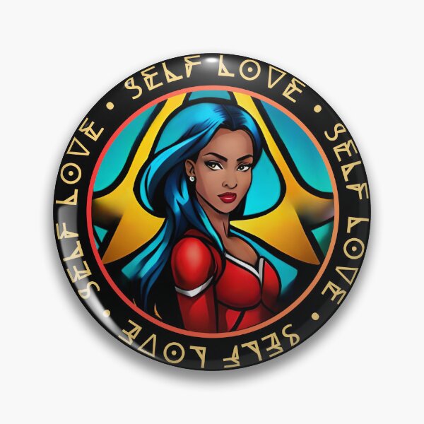 Item preview, Superhero Woman Yellow Self Love Mantra Bleu Coiffure designed and sold by Melan Designs.