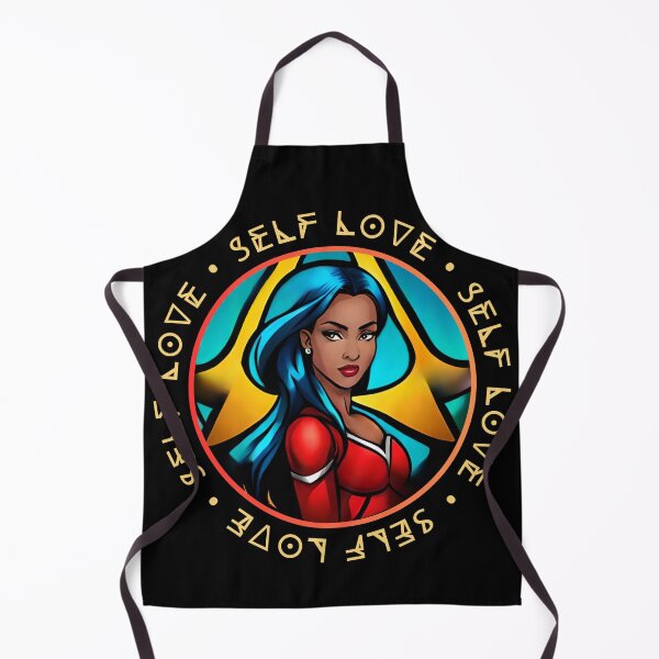Item preview, Superhero Woman Yellow Self Love Mantra Bleu Coiffure designed and sold by Melan Designs.