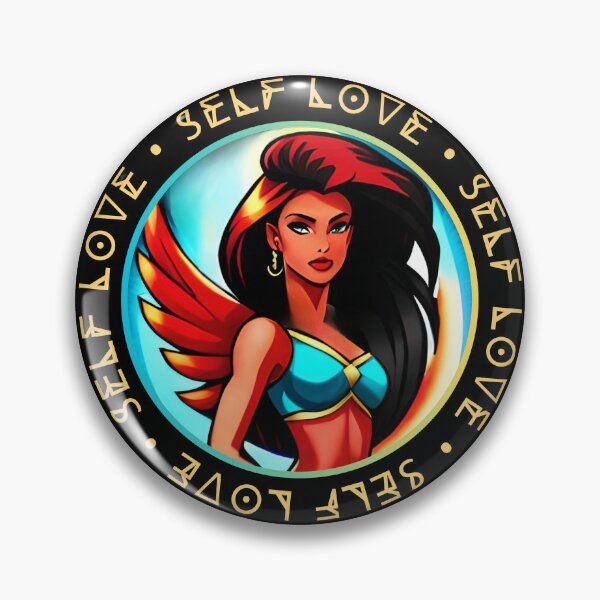 Item preview, Superhero Woman Yellow Self Love Mantra Red Wing designed and sold by Melan Designs.