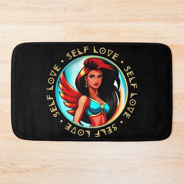 Item preview, Superhero Woman Yellow Self Love Mantra Red Wing designed and sold by Melan Designs.