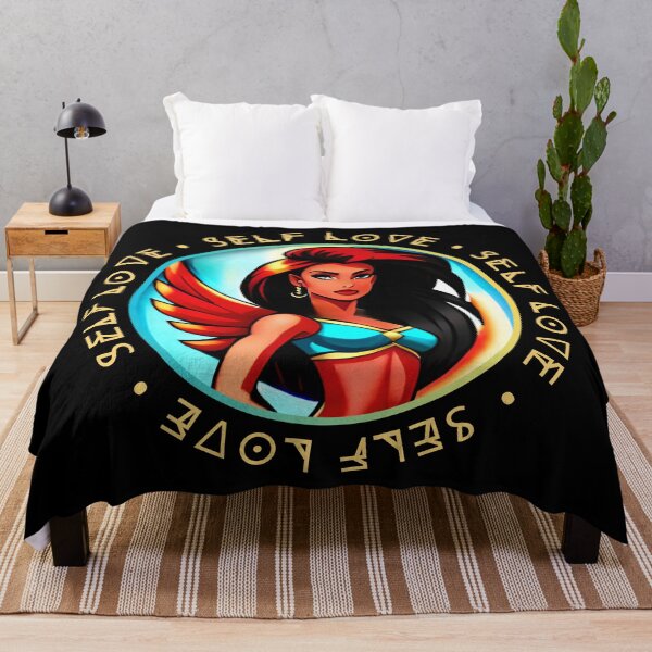 Item preview, Superhero Woman Yellow Self Love Mantra Red Wing designed and sold by Melan Designs.