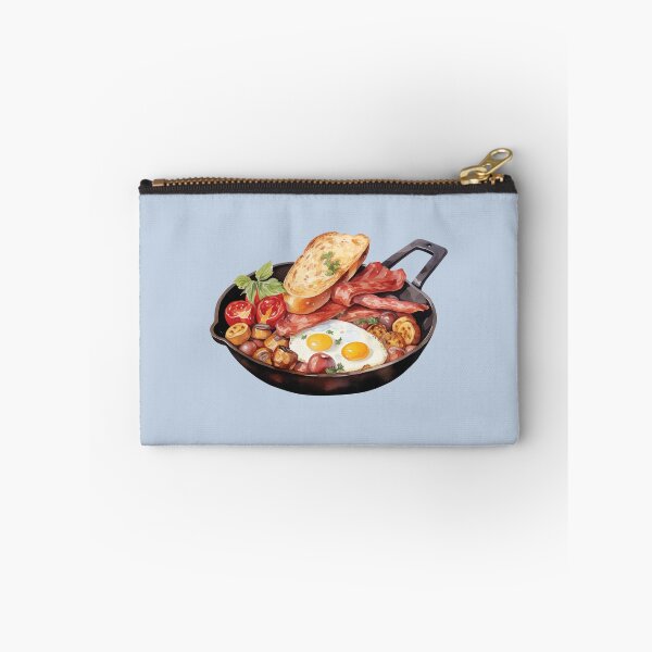 Item preview, Breakfast Pan of Bacon, Sunny Side Up Eggs, Sauteed Mushrooms and Toast designed and sold by Alicia Chee.
