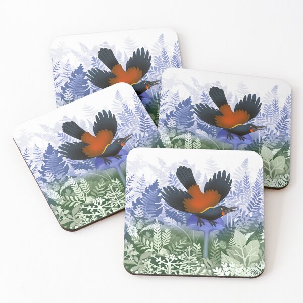 Item preview, Tieke on Ferny background designed and sold by Kererū Brewing.