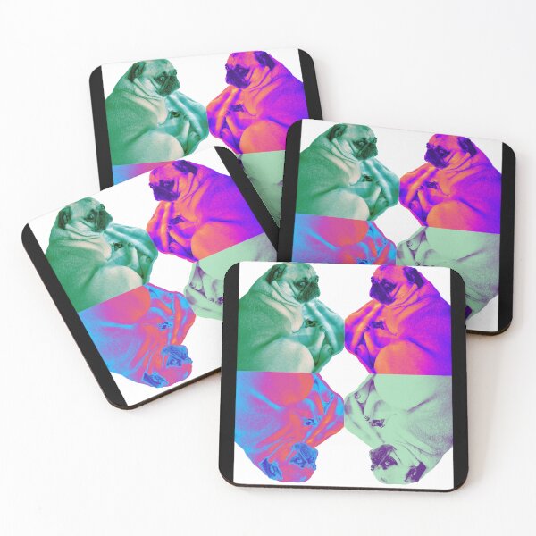 Item preview, Colorful Pug Art designed and sold by ASHBooksnThings.