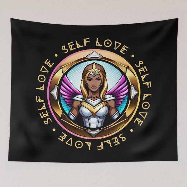 Item preview, Superhero Woman Self Love Inspiration Wing Warrior Peach designed and sold by Melan Designs.