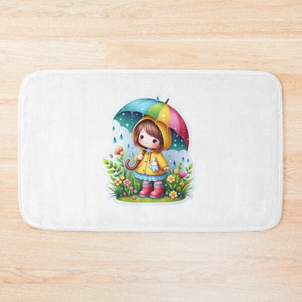 Item preview, Rainy Day Girl with Umbrella Sticker designed and sold by mymagicstoreus.