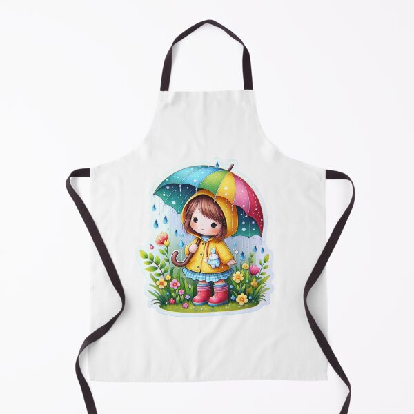 Item preview, Rainy Day Girl with Umbrella Sticker designed and sold by mymagicstoreus.