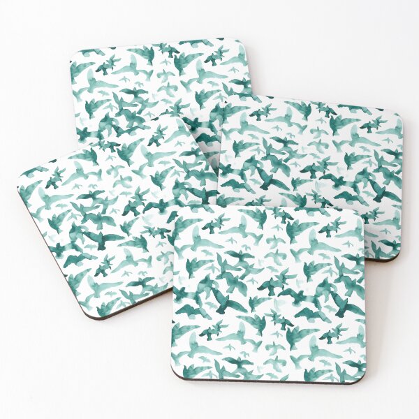 Item preview, Alouette – Teal on White designed and sold by Elizabeth Becker.