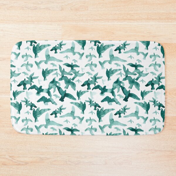 Item preview, Alouette – Teal on White designed and sold by Elizabeth Becker.