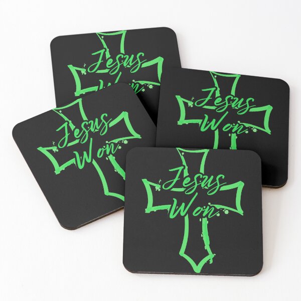 Item preview, Jesus Won, Green Cross.  designed and sold by MoriaStore.