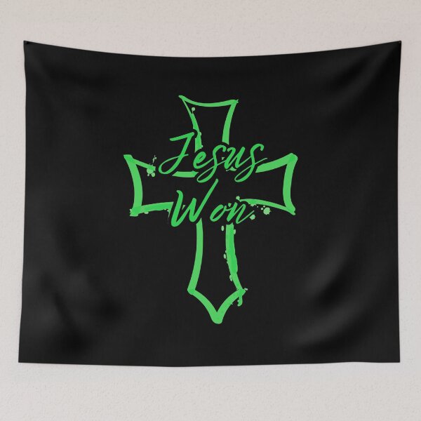 Item preview, Jesus Won, Green Cross.  designed and sold by MoriaStore.