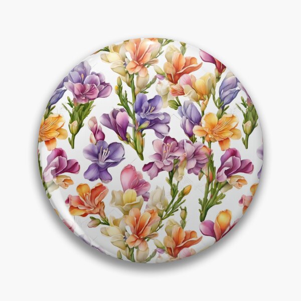 Item preview, Freesia Flower Pattern designed and sold by HOMETOWN86.