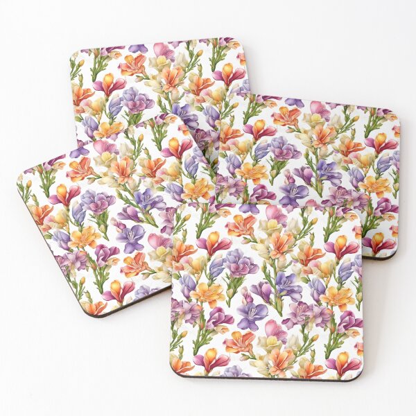 Item preview, Freesia Flower Pattern designed and sold by HOMETOWN86.