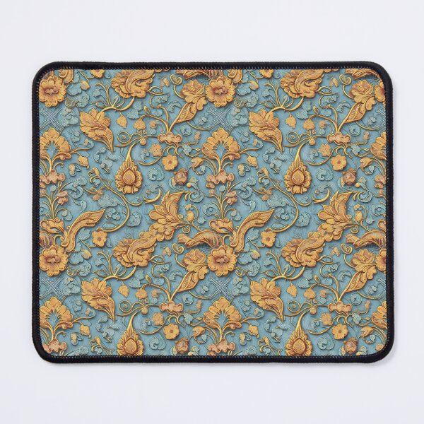 Item preview, Vintage gold and blue Thai Kanok design designed and sold by Alla1111.