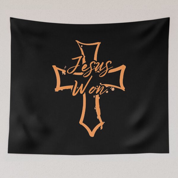 Item preview, Jesus Won, Orange Cross.  designed and sold by MoriaStore.