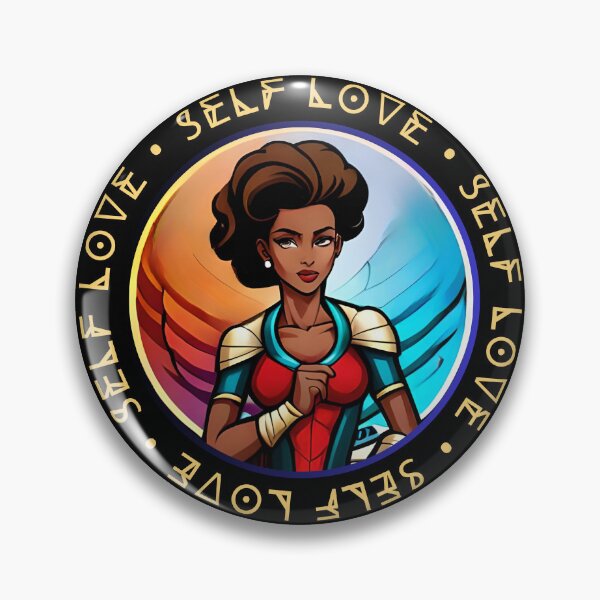 Item preview, Superhero Woman Self Love Quote Hairdo Dark Blue designed and sold by Melan Designs.