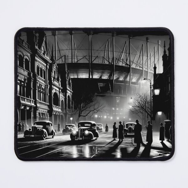 Item preview, Vintage Noir Melbourne Stadium Scene designed and sold by TeeTown Treasure.