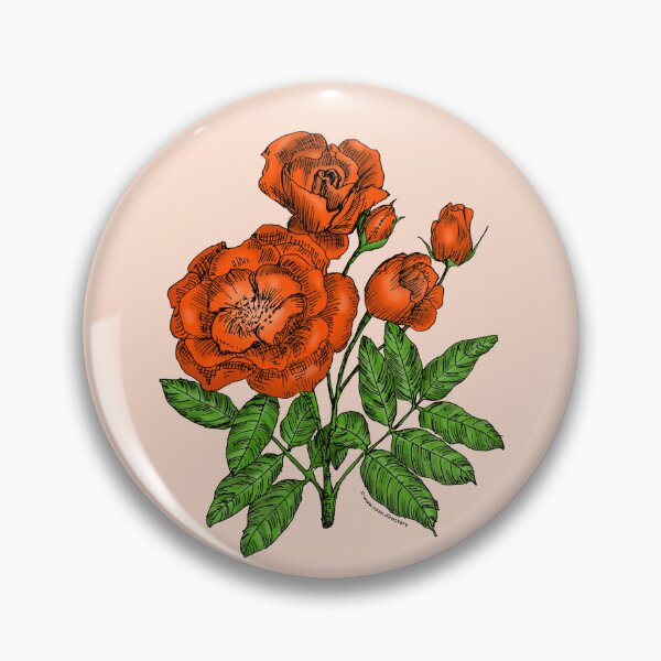 Item preview, Orange Cupped Rose Bloom Semi-Double 8-15 Petals In 2 Rows designed and sold by Rachael Taylor.