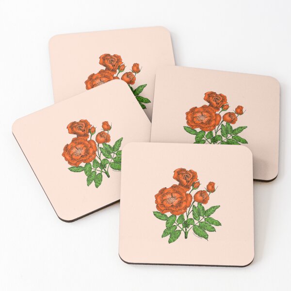 Item preview, Orange Cupped Rose Bloom Semi-Double 8-15 Petals In 2 Rows designed and sold by Rachael Taylor.